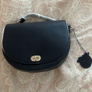 Draper James Leather Round Saddle Bag